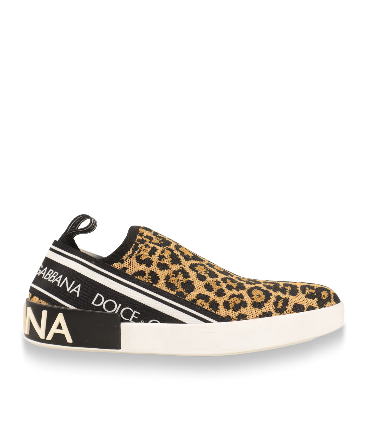 Dolce & Gabbana Slip-On Sneaker Größe 41 mit Leopardenmuster in der Seitenansicht