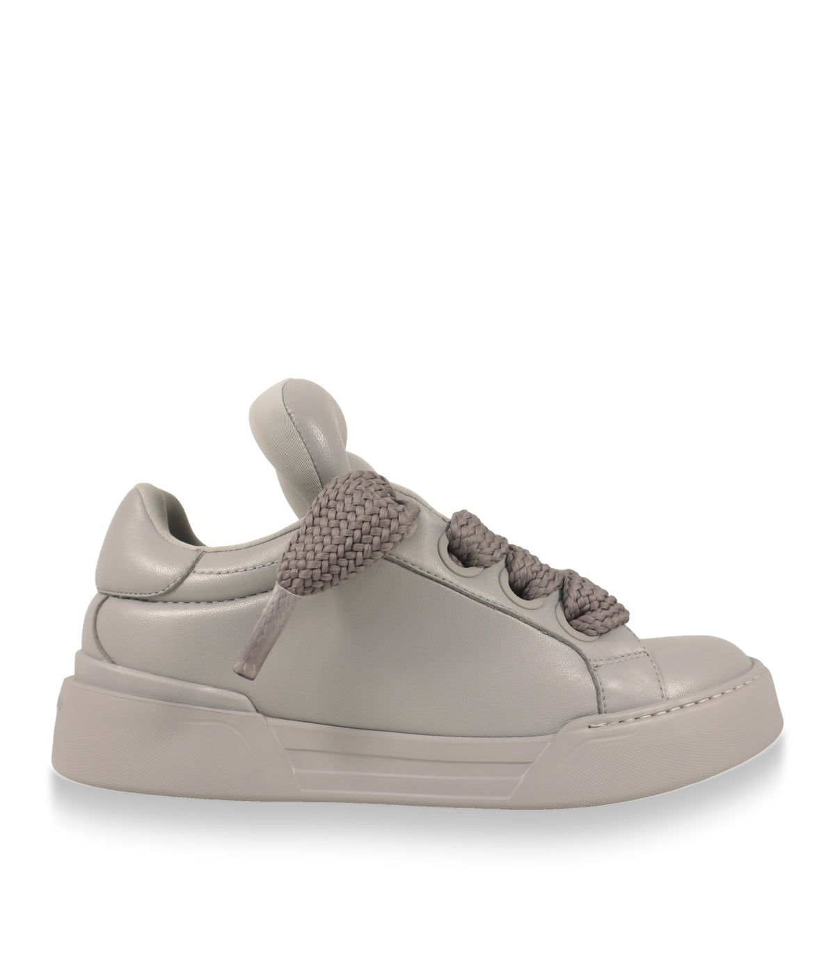 Dolce & Gabbana Sneaker Größe 41 in Grau aus Nappaleder, Seitenansicht