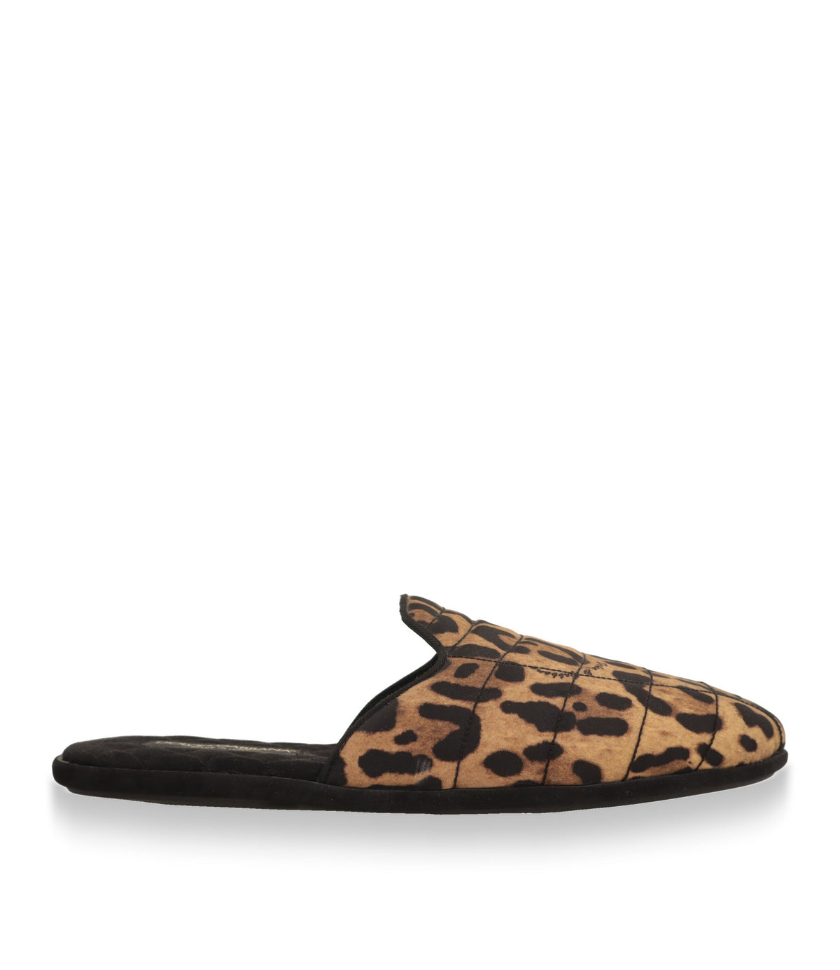 Dolce & Gabbana Slipper mit Leopardenprint in der Seitenansicht