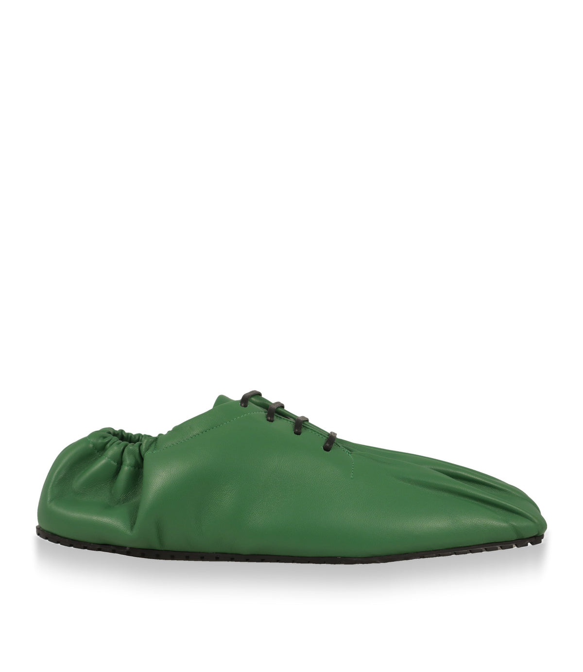 Dolce & Gabbana Derby Schuhe in Grün aus Nappaleder, Seitenansicht