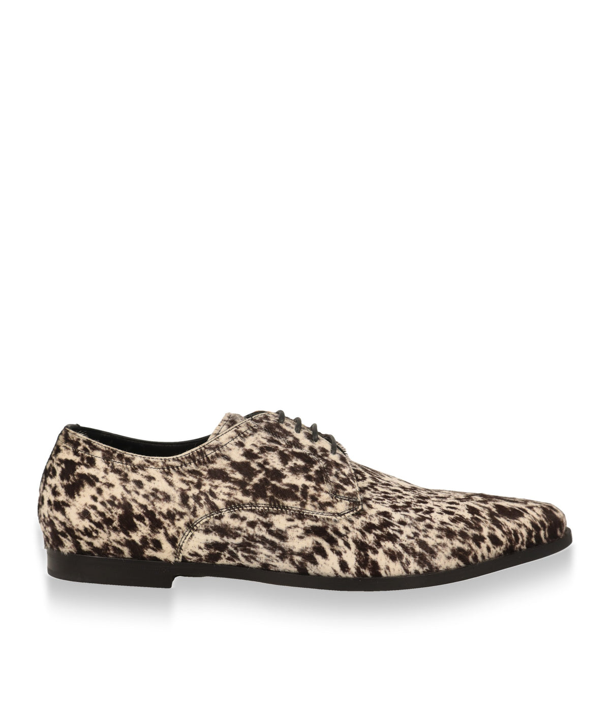 Dolce & Gabbana Derby Schuhe Herren aus Fell in Schwarz-Weiß, Seitenansicht