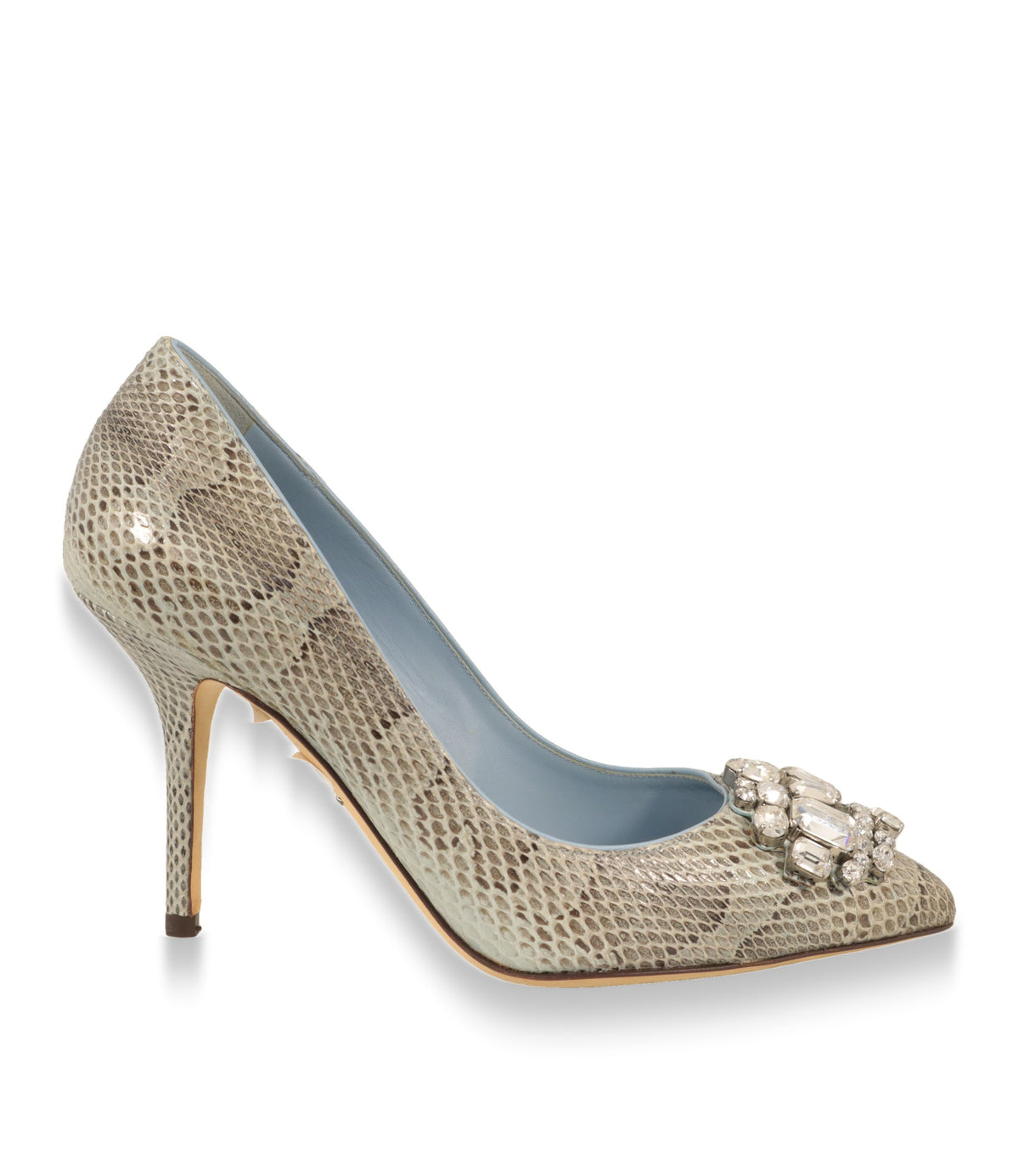 Dolce & Gabbana Pumps in Schlangenoptik Größe 36 in der Seitenansicht mit Stiletto-Absatz