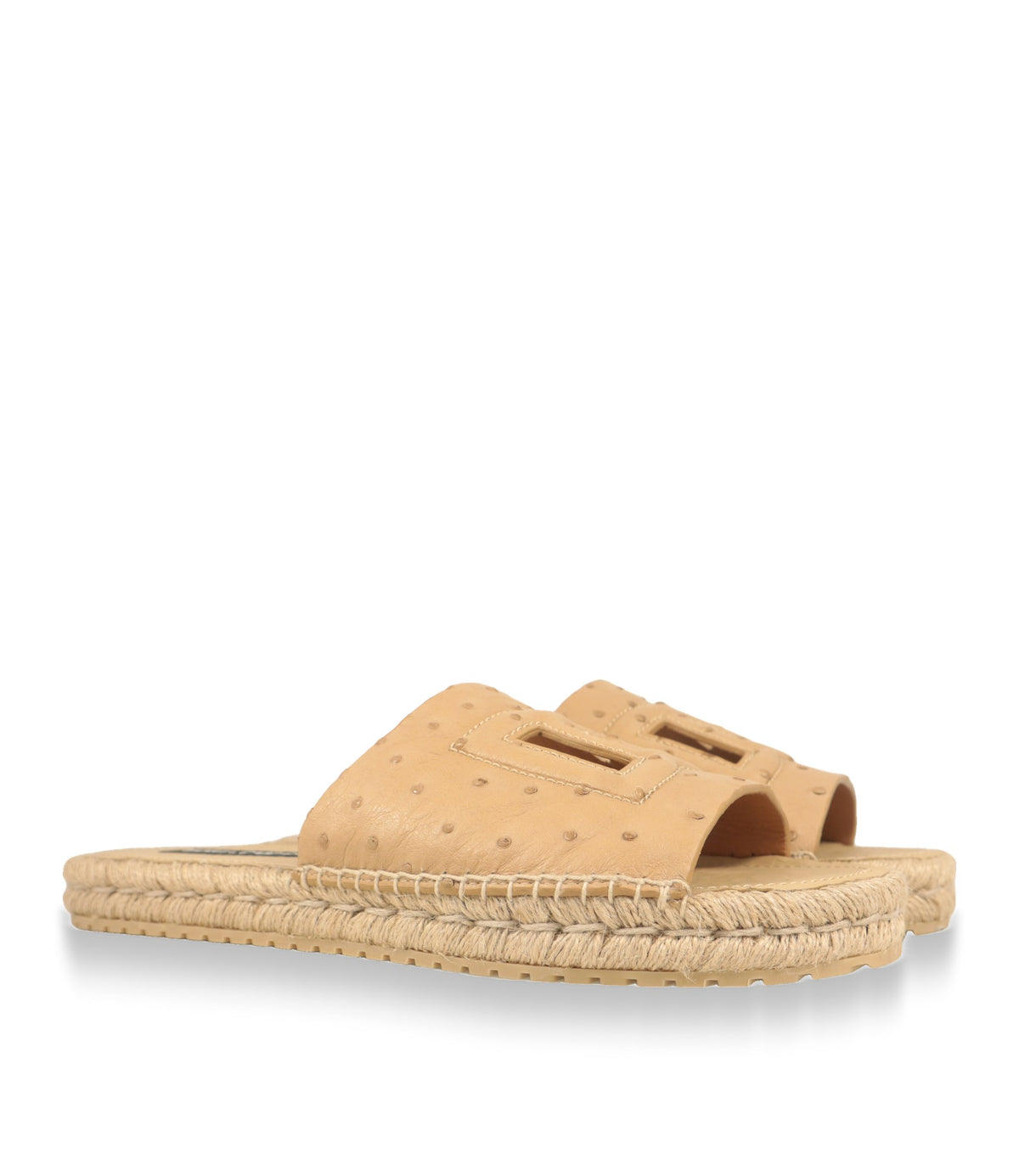 Dolce & Gabbana Espadrilles Herren beige, Dreiviertelansicht mit DG-Logo-Riemen