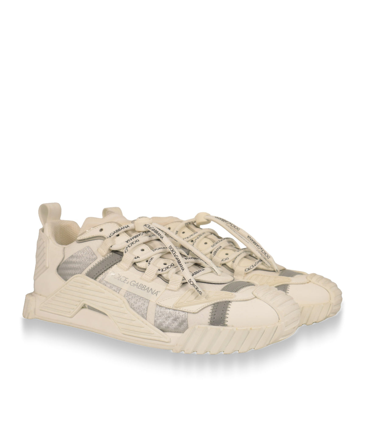 Dolce & Gabbana Herren Sneaker Paar in Weiß schräg von vorne