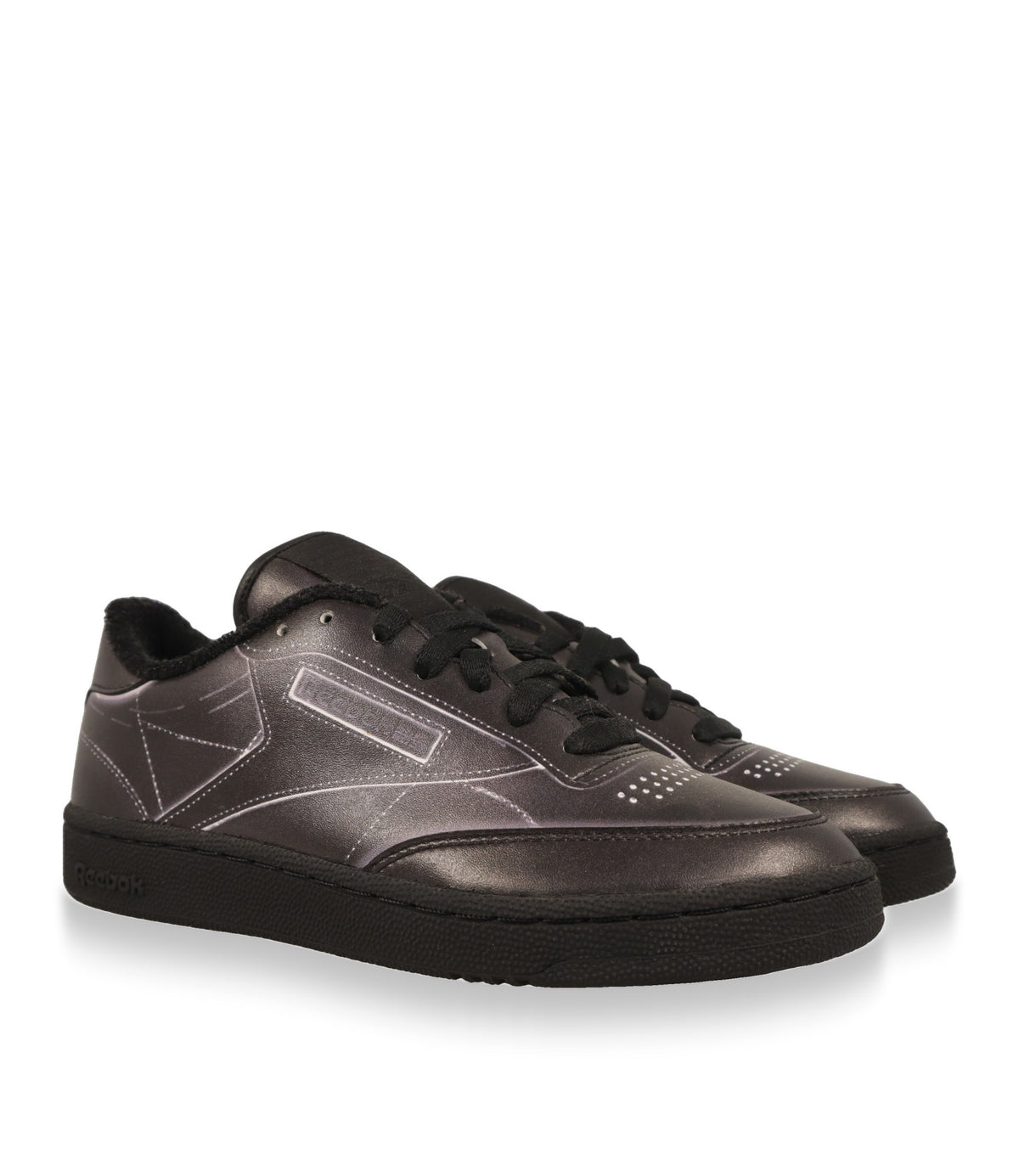 Maison Margiela Sneaker Paar in Dreiviertelansicht mit Trompe-l'œil-Print