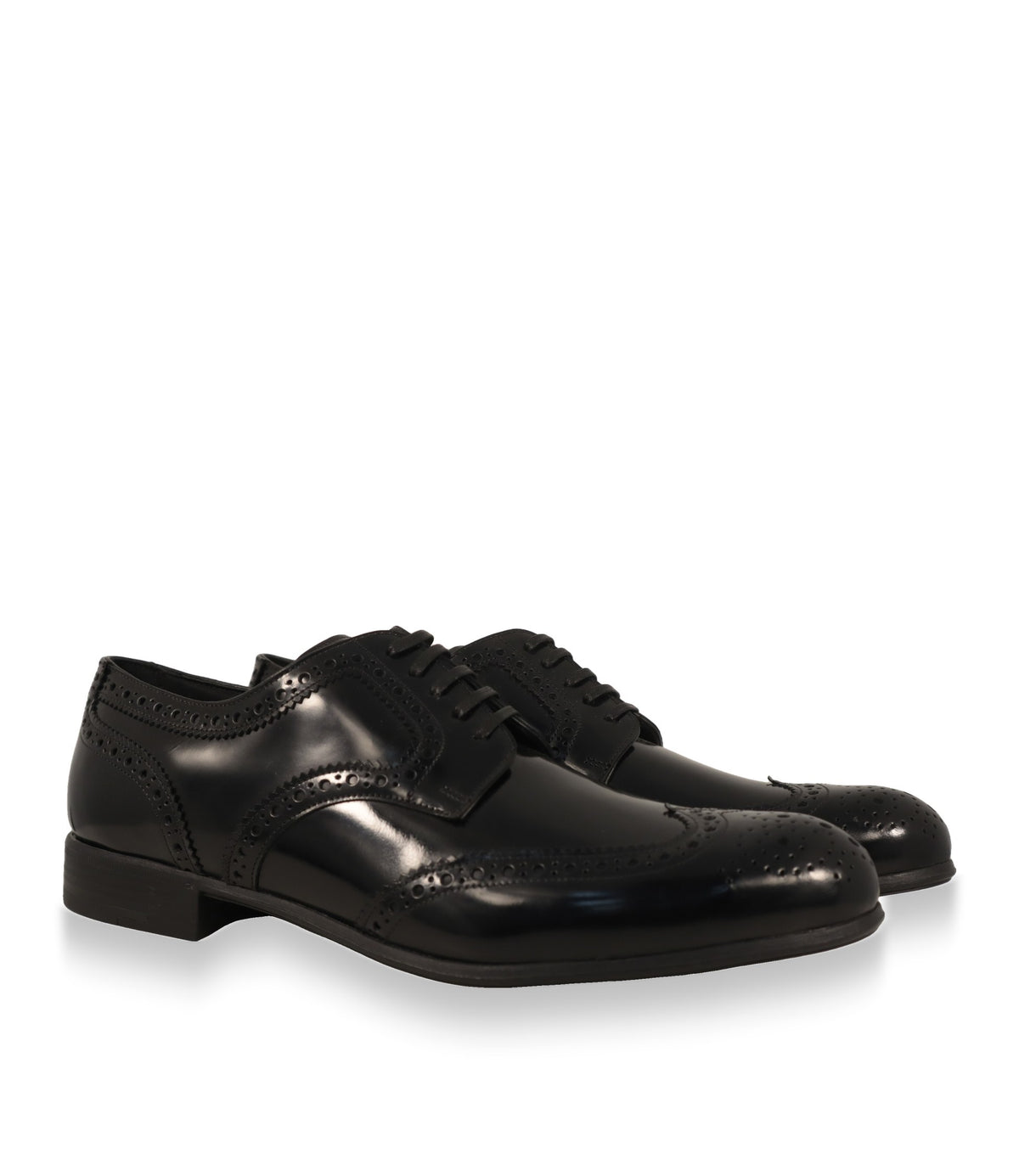 Dolce & Gabbana Derby Schuhe Herren schwarz – Paar in Dreiviertelansicht