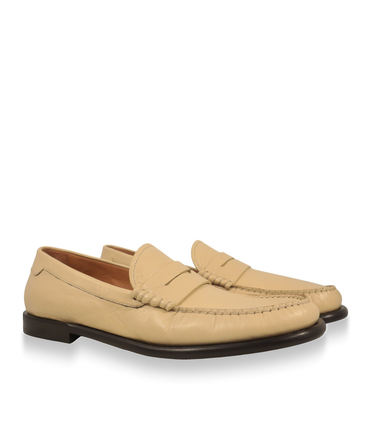 Dolce & Gabbana Loafer Herren beige, Paar in Schrägansicht