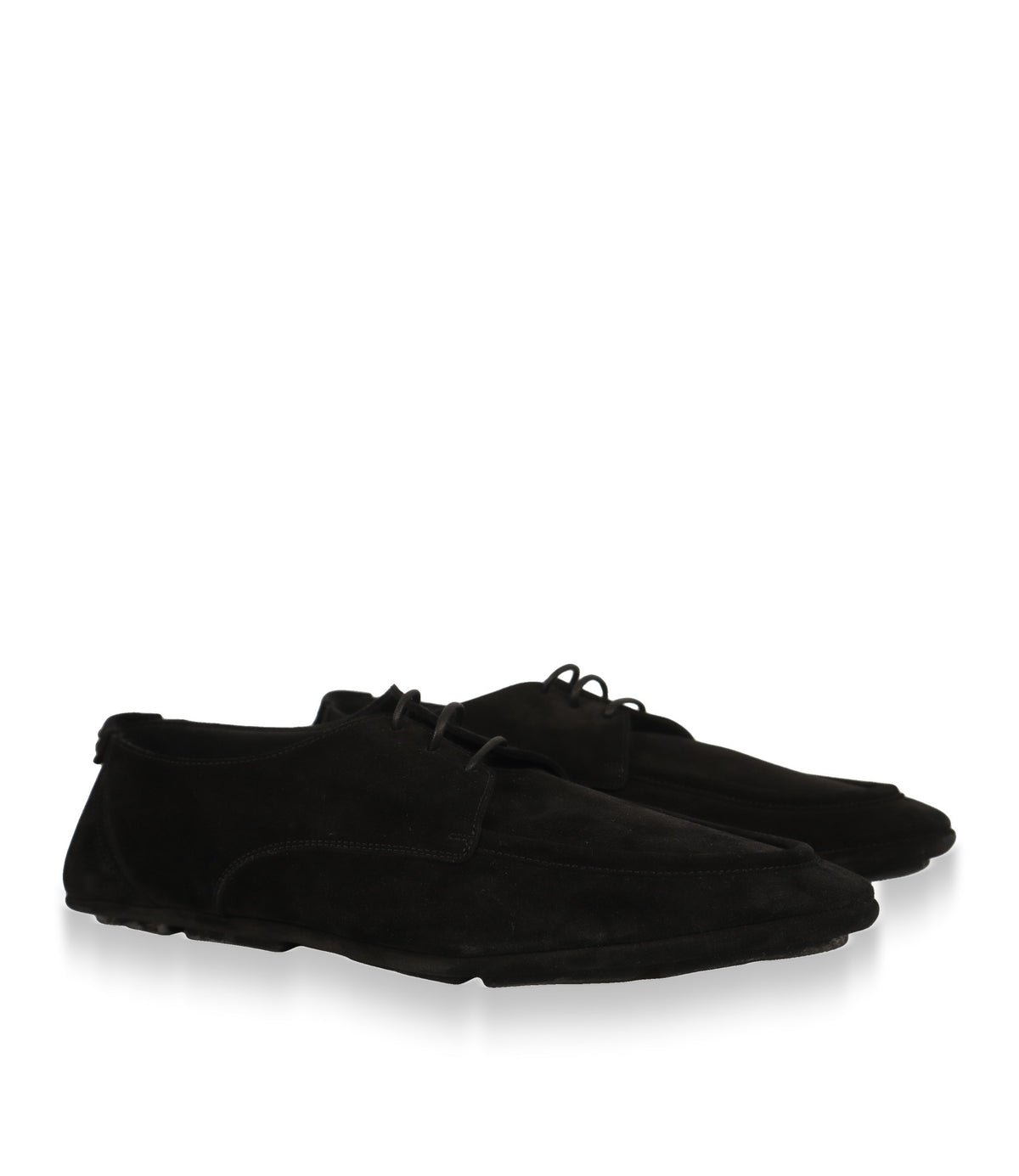 Schwarze Dolce & Gabbana Derby Schuhe als Paar in leichter Schrägansicht