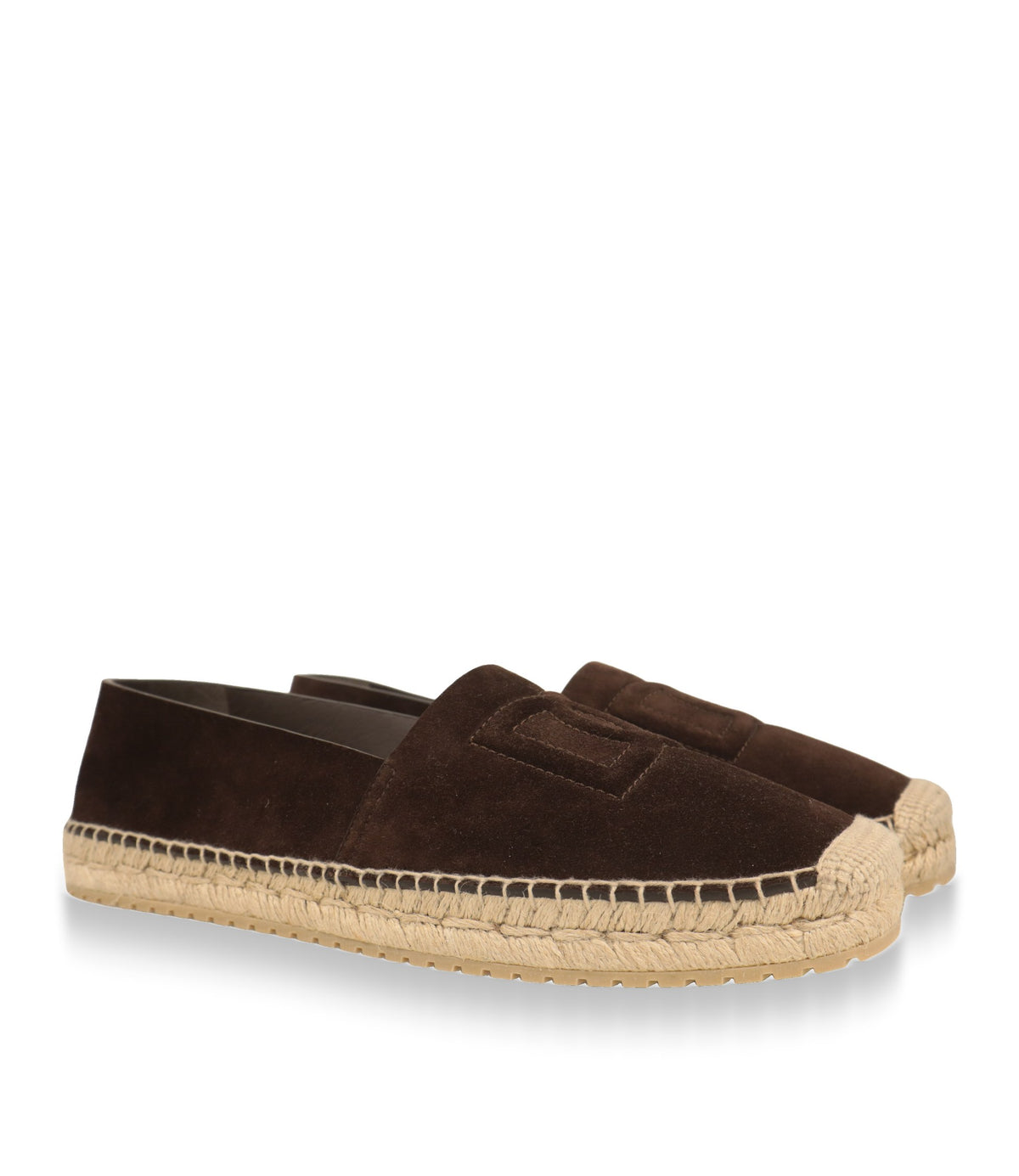 Dolce & Gabbana Espadrilles Herren in Braun, Dreiviertelansicht des Paares