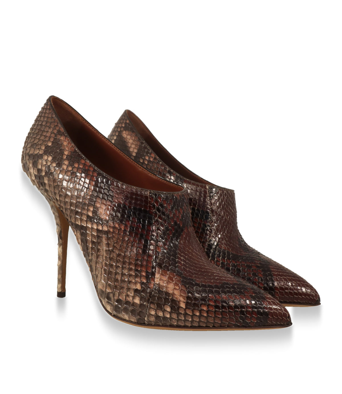 Dolce & Gabbana High Heels Größe 39 aus Pythonleder, Paaransicht schräg von vorn