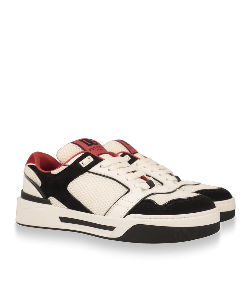 Dolce & Gabbana Herren Sneaker aus Leder, Veloursleder und Mesh in der Schrägansicht