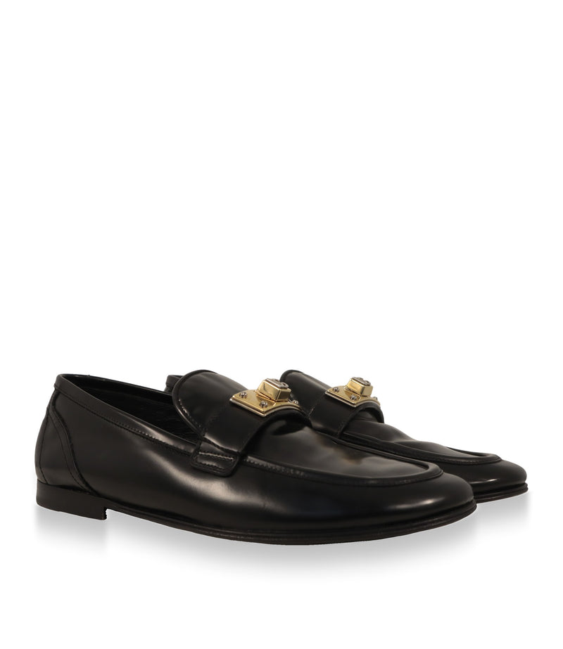 Schwarze Dolce & Gabbana Herren Loafer als Paar in Dreiviertelansicht