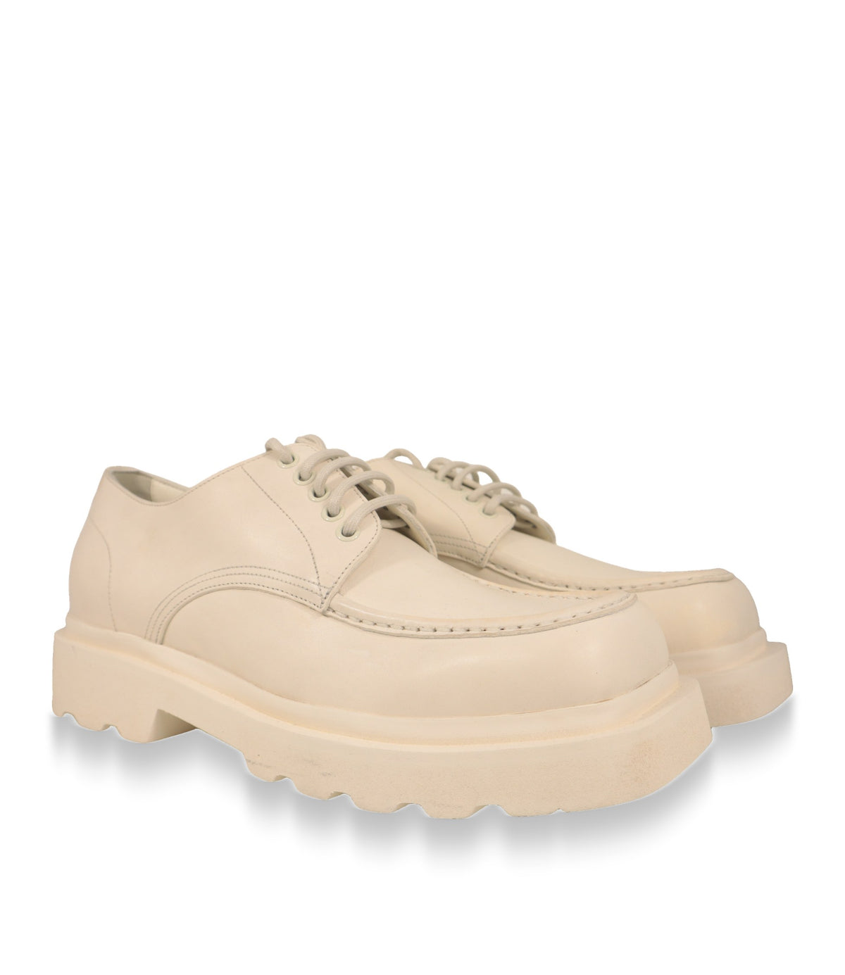 Weiße Dolce & Gabbana Derby Schuhe Herren, Paaransicht schräg von vorn