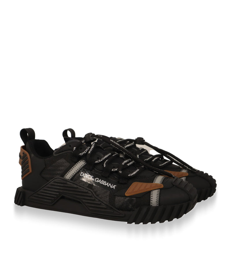 Dolce & Gabbana Herren Sneaker aus Gummi und Nylon-Mesh in Schrägansicht