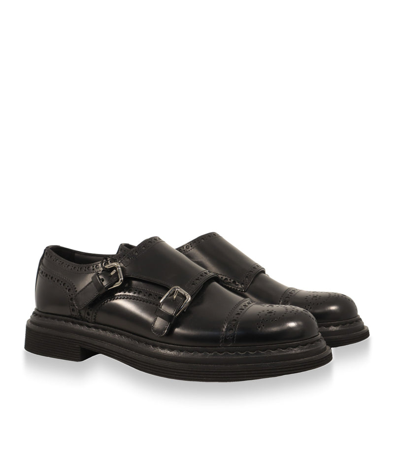 Dolce & Gabbana Monkstrap Schuhe Damen in Schwarz – Paar in Dreiviertelansicht