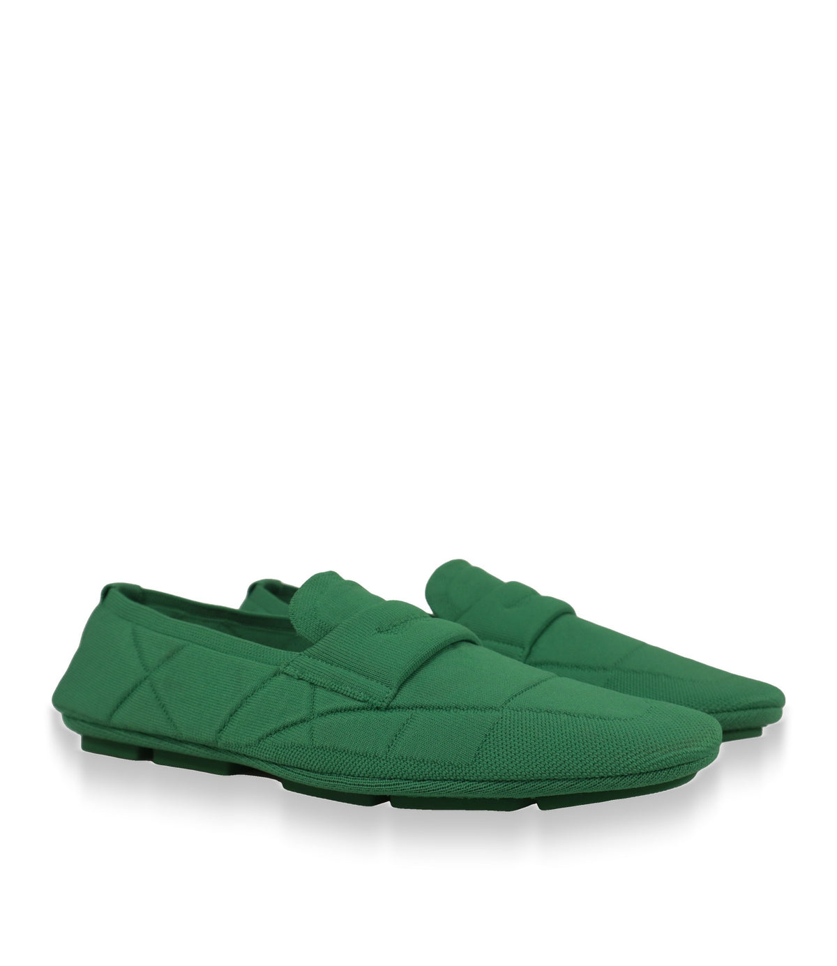Grüne Dolce & Gabbana Loafer Herrenschuhe im Paar, Dreiviertelansicht