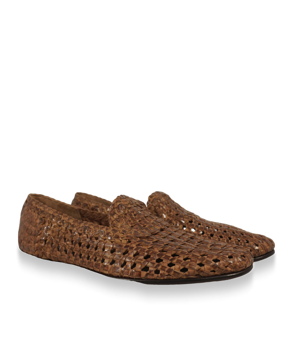 Dolce & Gabbana Herren Loafer Braun, Paar in Schrägansicht