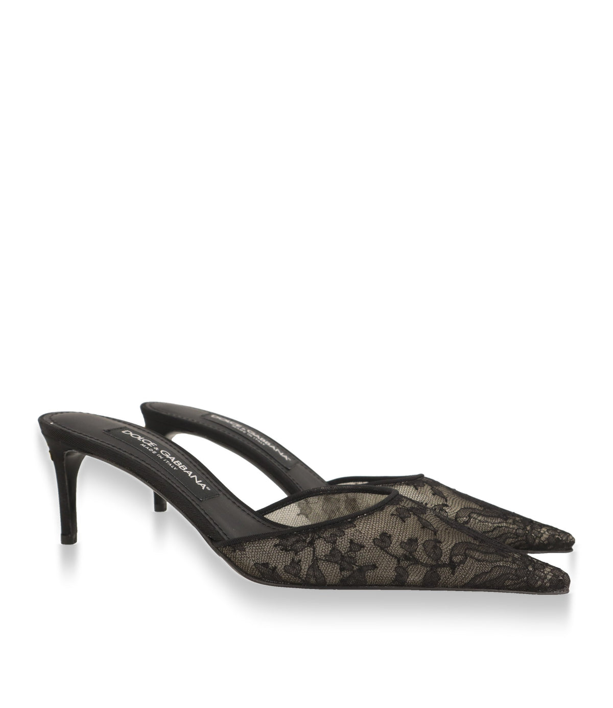 Dolce & Gabbana Mules Damenschuhe schwarz, Paaransicht schräg von vorn