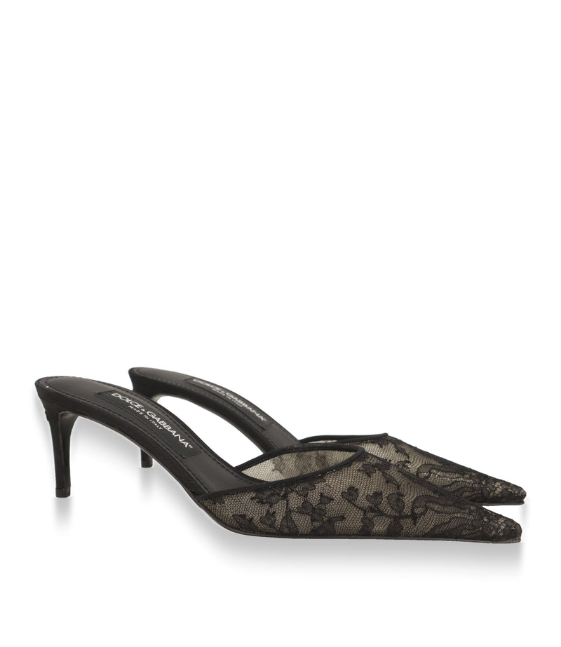Dolce & Gabbana Mules Damenschuhe schwarz, Paaransicht schräg von vorn