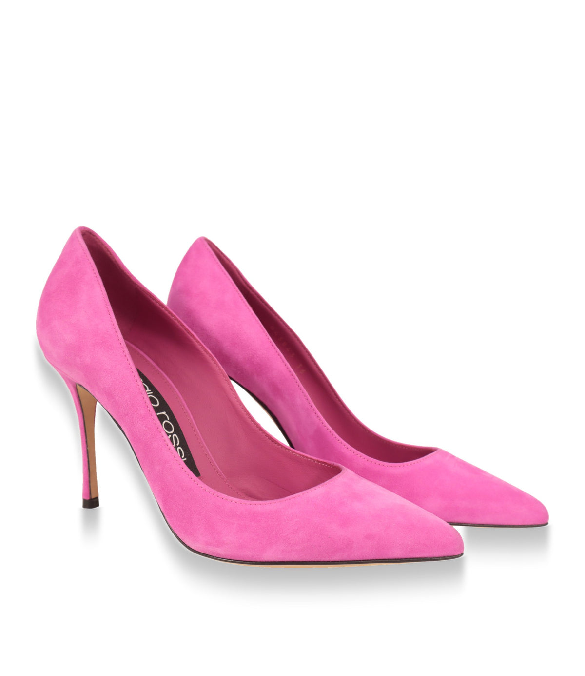Sergio Rossi Pumps Größe 36 in Pink, Paaransicht der Wildleder High Heels