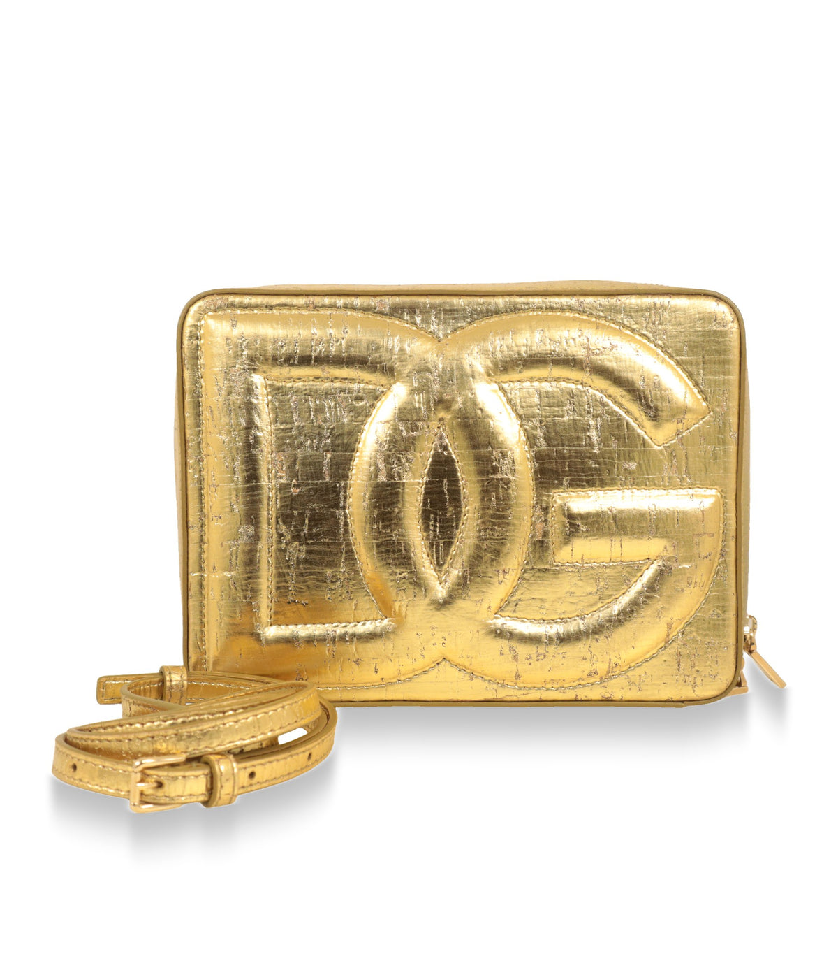 Dolce & Gabbana Umhängetasche Gold mit abnehmbarem, verstellbarem Schulterriemen