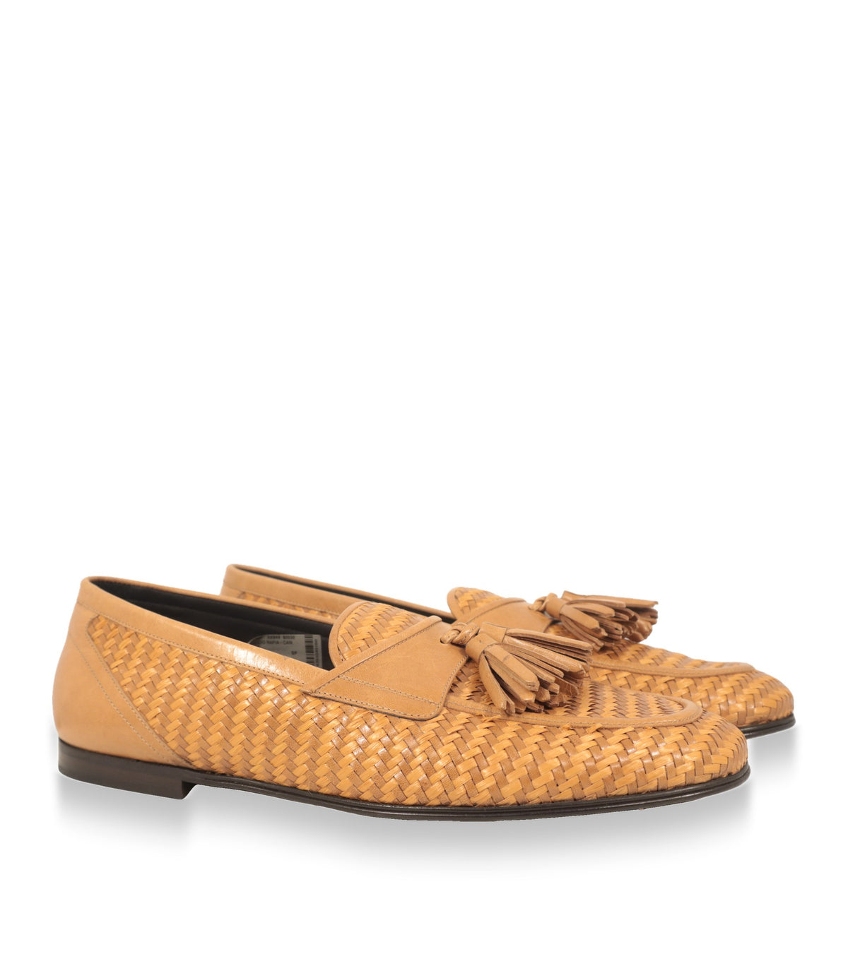 Dolce & Gabbana Loafer Paar mit Lederquasten, seitliche Schrägansicht