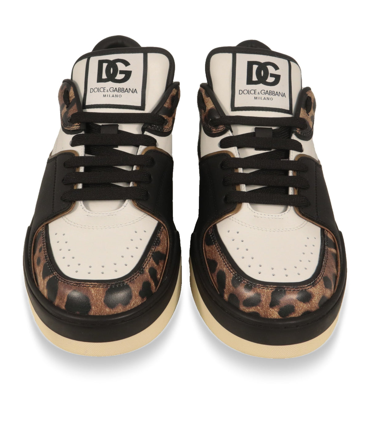 Dolce & Gabbana Sneaker Größe 44 mit DG-Logo auf der Zunge, Frontansicht