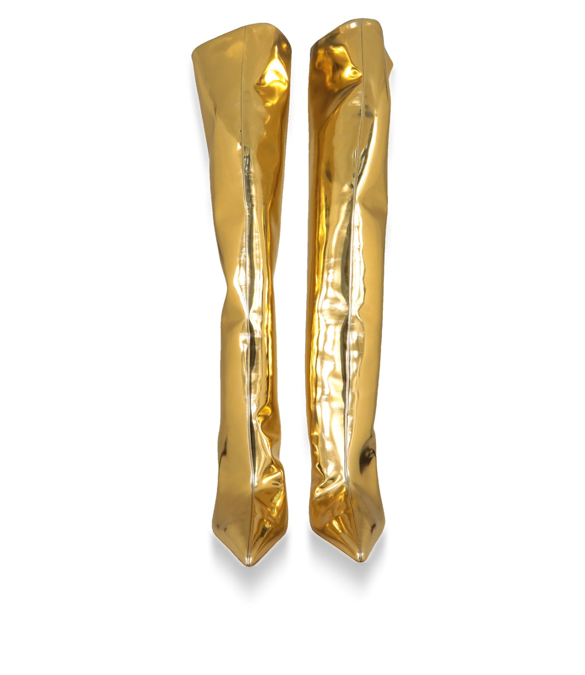 Dolce & Gabbana Damenstiefel in Gold, Paaransicht von vorne