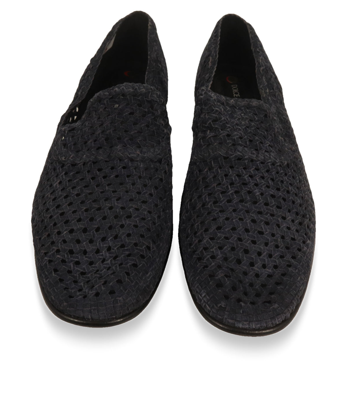 Dolce & Gabbana Loafer Größe 44 von oben, geflochtenes Wildleder in Marineblau