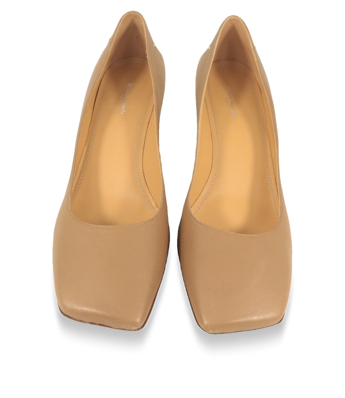 Dolce & Gabbana Pumps mit quadratischer Zehenform, Draufsicht auf das Lederfutter