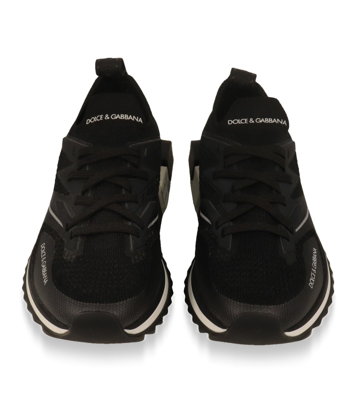 Schwarze Dolce & Gabbana Sneaker Größe 38 von vorne mit Logo-Schriftzug