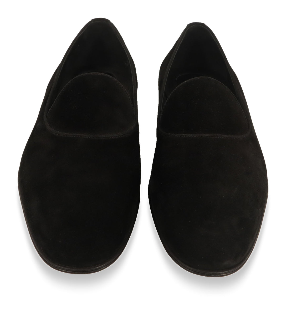 Dolce & Gabbana Slipper schwarz von oben mit schlanker Mandelspitze