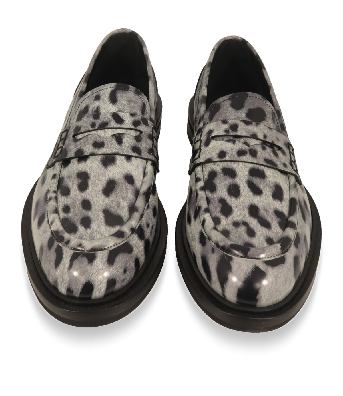 Dolce & Gabbana Loafer mit Penny-Steg und Leopardenmuster, Draufsicht