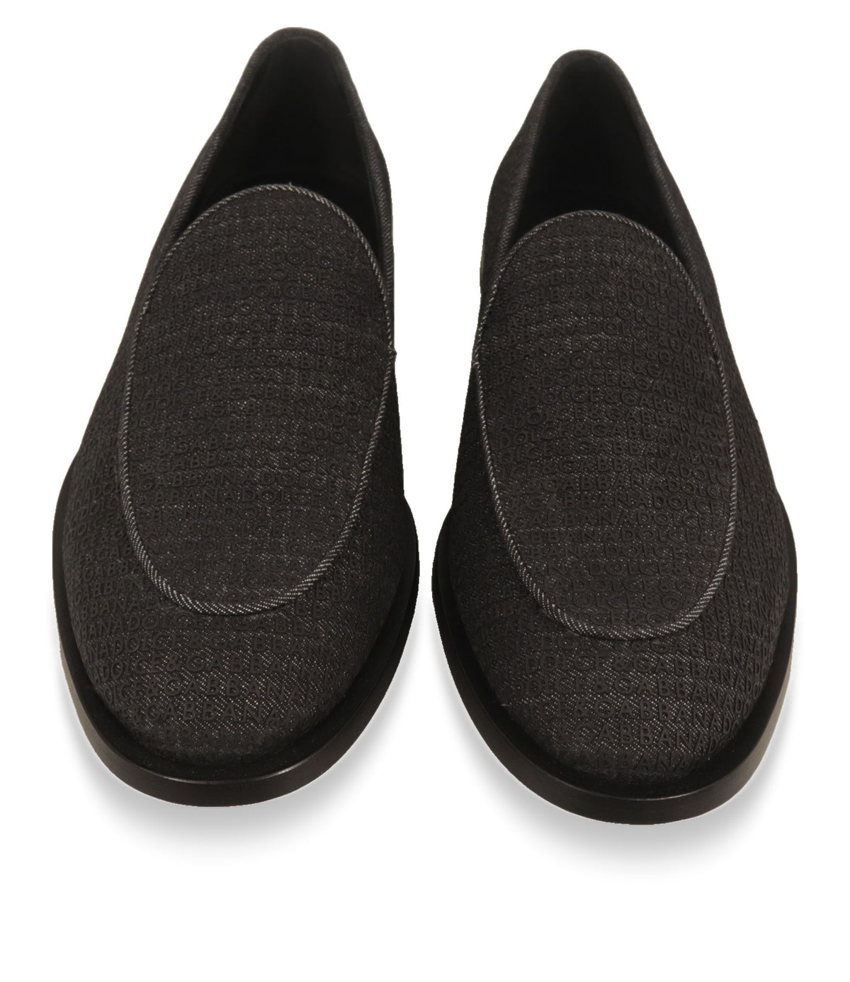 Dolce & Gabbana Slipper mit Grosgrain-Paspel von oben fotografiert