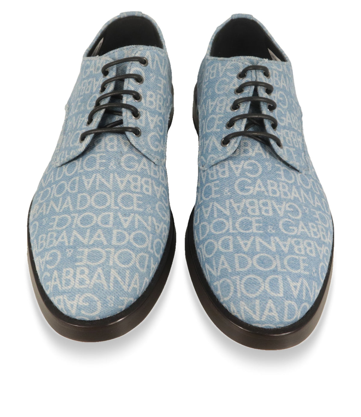 Dolce & Gabbana Derby Schuhe von oben mit schwarzer Schnürung
