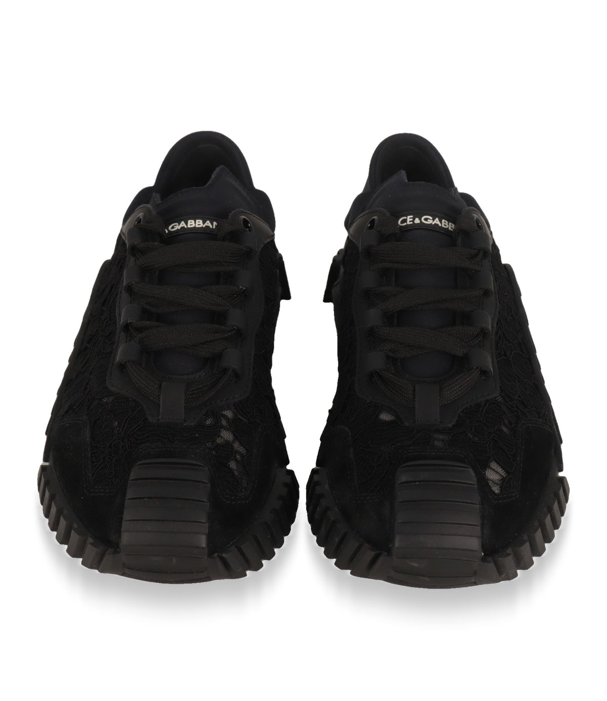 Dolce & Gabbana Sneaker Frontansicht mit Schnürung und Logo-Label
