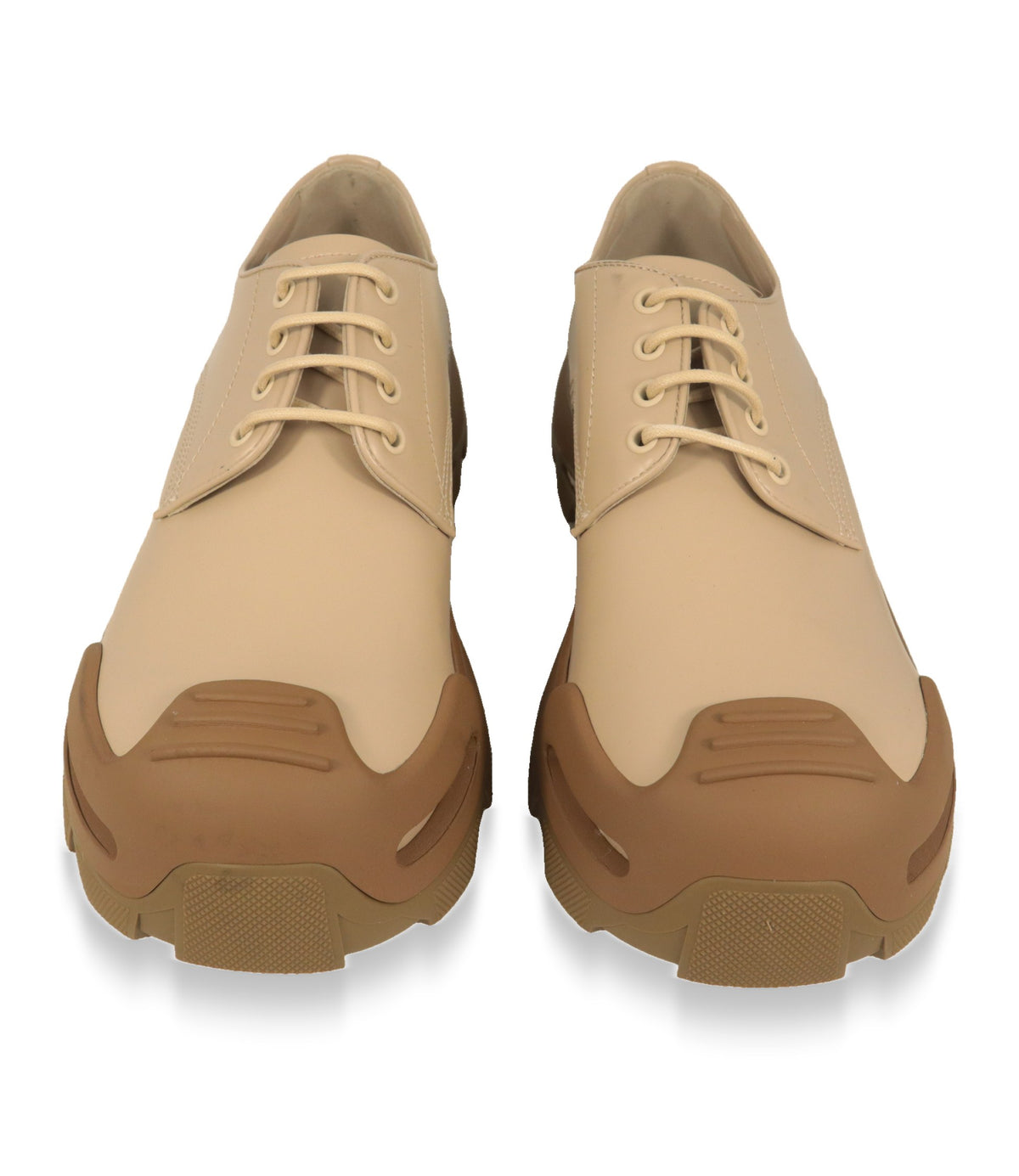 Dolce & Gabbana Derby Schuhe von vorne, beige Herrenschuhe mit Schnürung