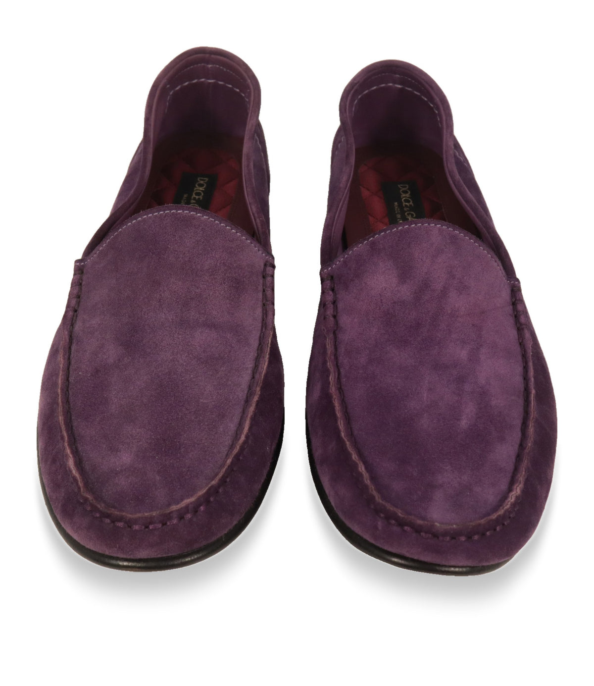 Dolce & Gabbana Mokassin Loafer von oben mit rotem Innenfutter