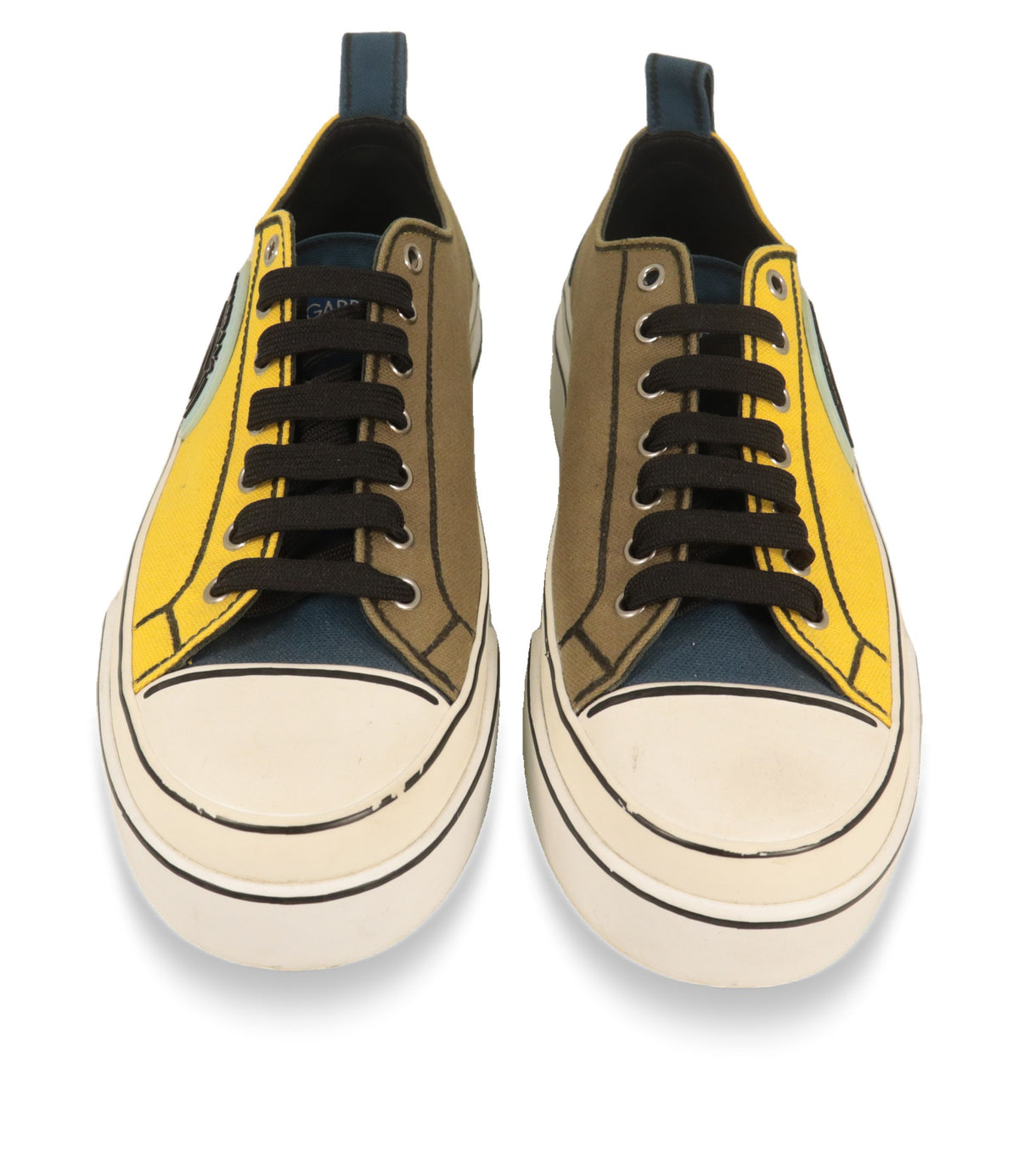 Dolce & Gabbana Canvas Sneaker Größe 42 von vorne mit schwarzer Schnürung