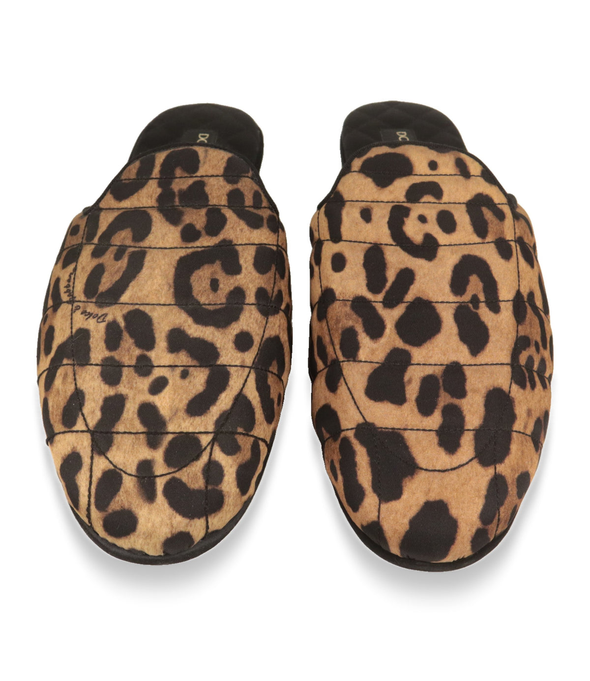 Dolce & Gabbana Damenschuhe Slipper Leopardenprint von oben fotografiert
