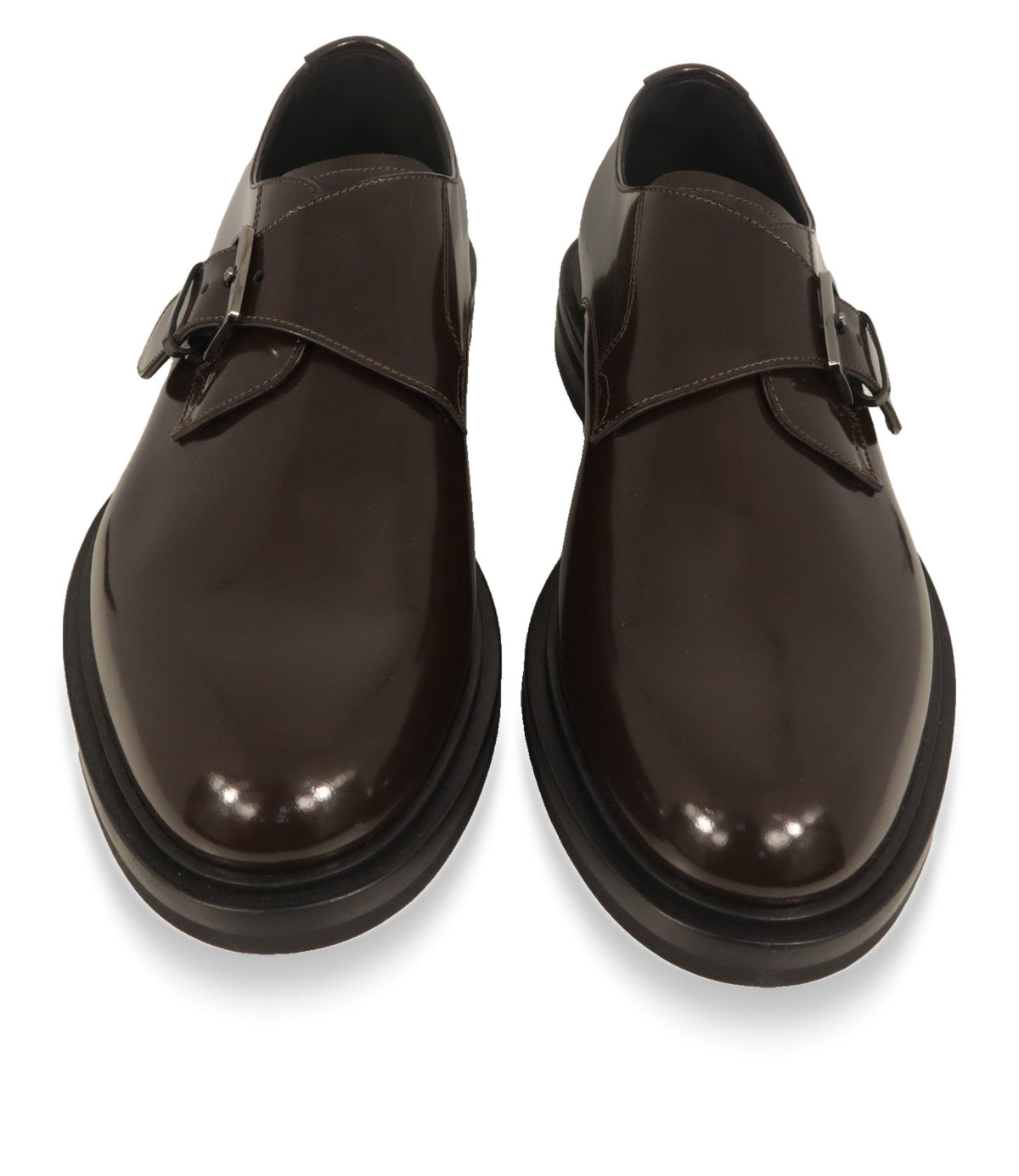 Monkstrap Schuhe von Dolce & Gabbana in Dunkelbraun von oben fotografiert
