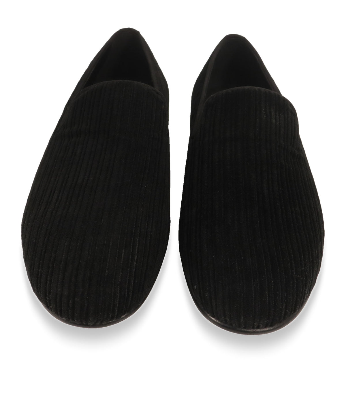 Dolce & Gabbana Loafer Herren in Schwarz, Draufsicht auf runde Zehenform und Einstieg