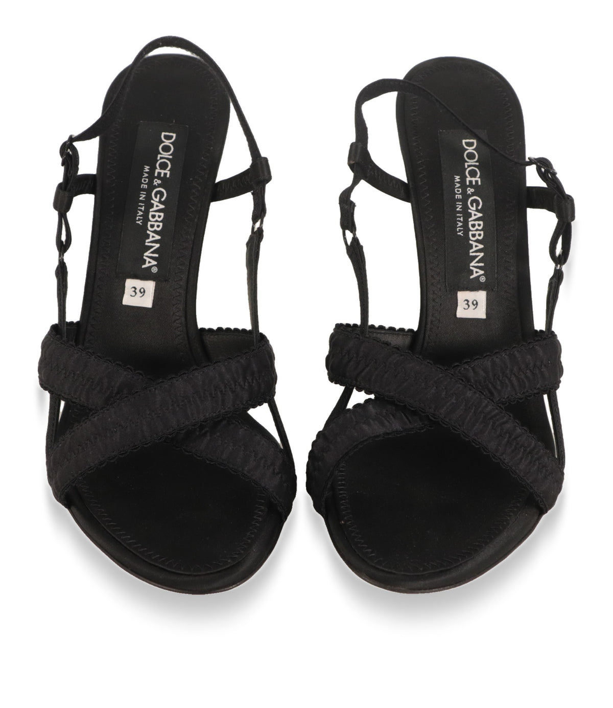 Dolce & Gabbana Sandaletten Größe 39 von oben mit Logo-Innensohle