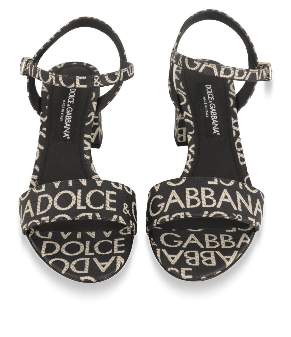 Dolce & Gabbana Sandaletten Größe 39 von vorne mit offener Zehenpartie