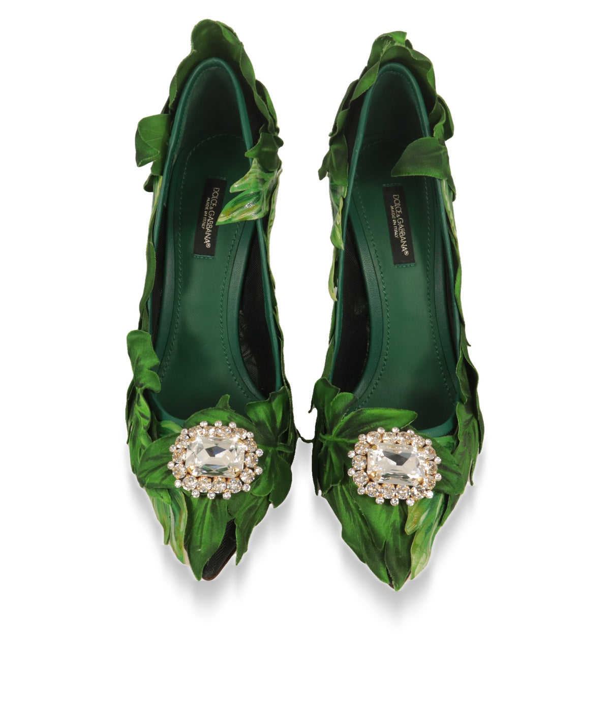 Dolce & Gabbana High Heels Größe 38 von oben mit grünem Lederfutter