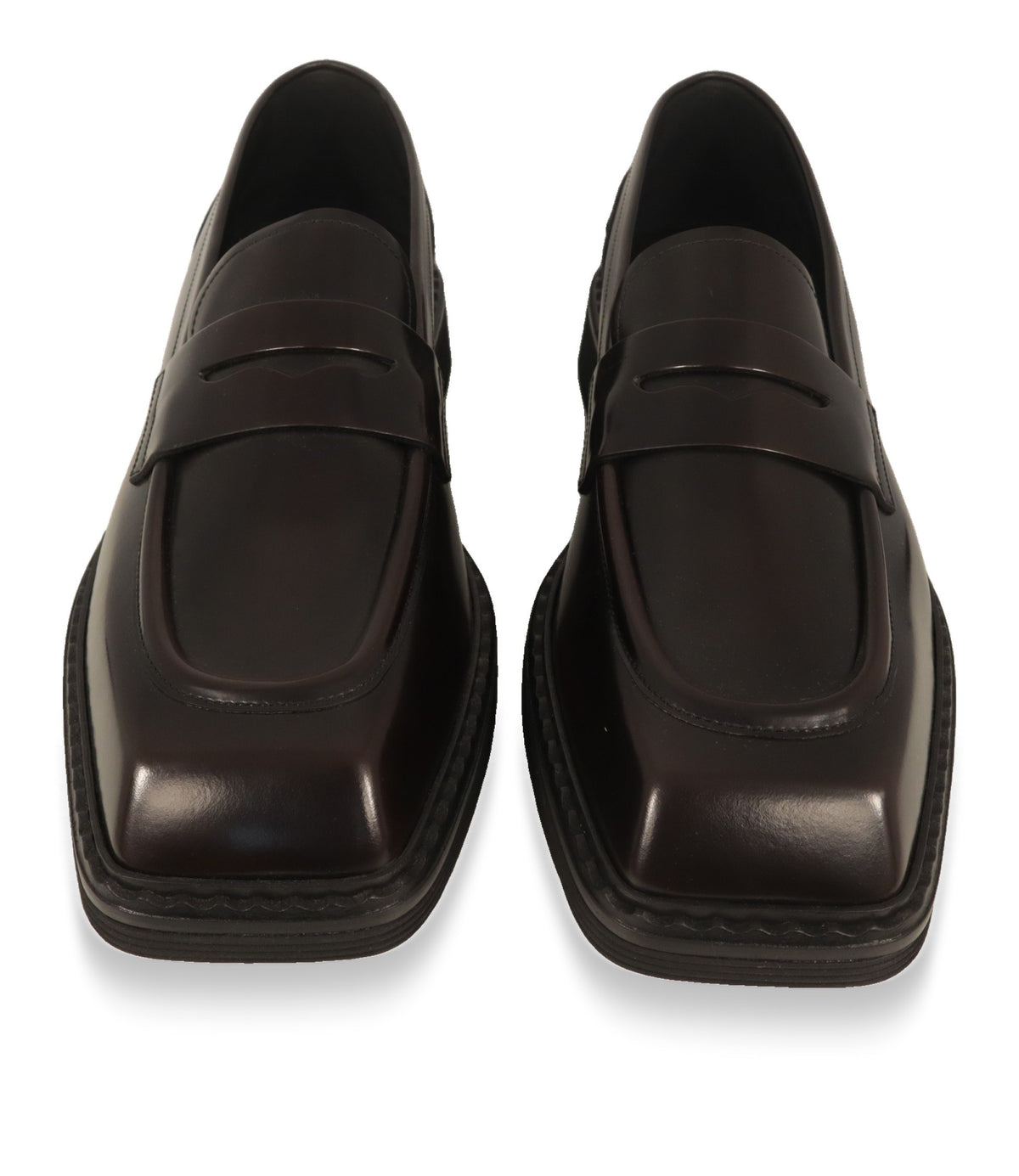 Dolce & Gabbana Loafer Herrenschuhe von vorne, markant geformte Schuhspitze