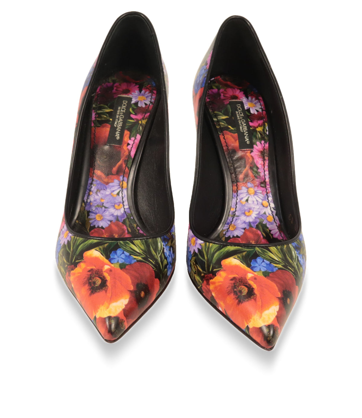 Dolce & Gabbana Pumps Größe 36 von oben mit Lederinnenfutter und Blumenprint