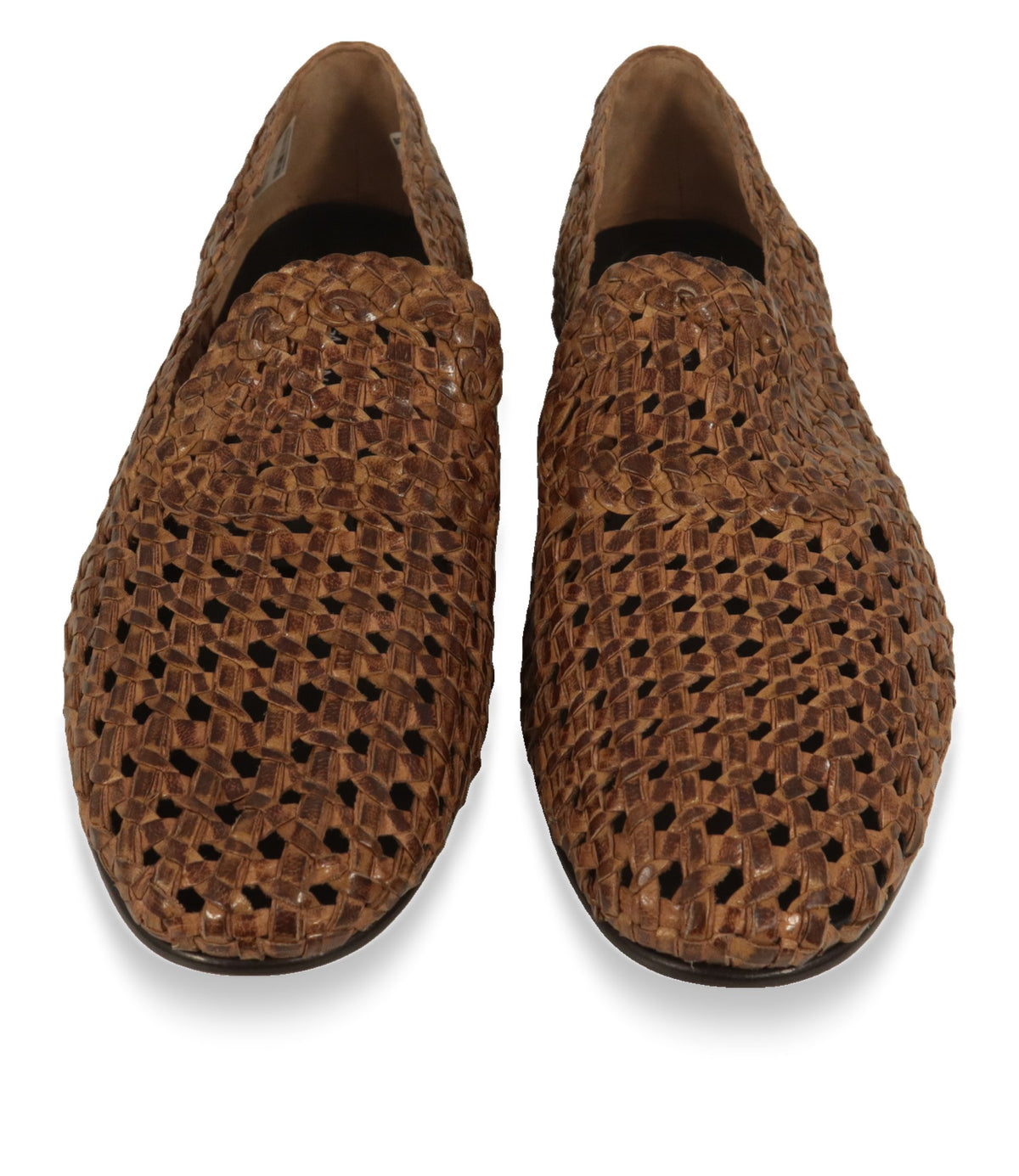 Geflochtene Dolce & Gabbana Loafer in Braun von oben
