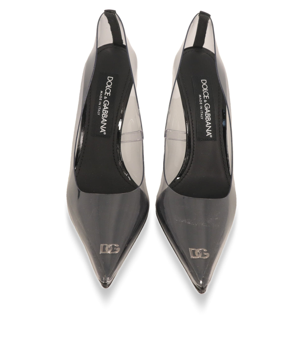 Dolce & Gabbana Pumps Größe 38 von oben mit schwarzer Innensohle und Markenlabel