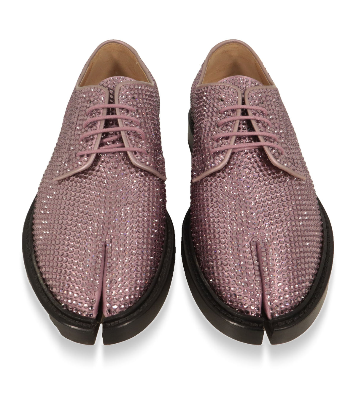 Maison Margiela Damenschuhe in Rosa mit geteilter Tabi-Zehenpartie von oben